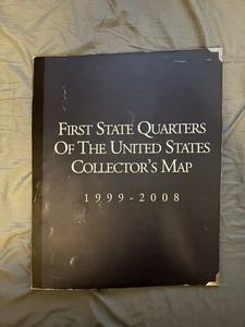 COMPLETE SET FIRST STATE QUARTERS OF THE UNITED STATES COLLECTOR'S MAP 1999-2008 - Picture 1 of 5