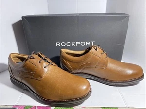 Herren Braun Rockport Premium Klasse Einfache Zehe Elegant Oxford-Schuhe (V81872) Größe 8W Neu im Karton - Bild 1 von 6