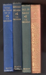 G K CHESTERTON 4 vols essays 3 firsts Methuen c 1930 vgc - Picture 1 of 7