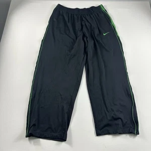 Vintage Nike Basketball Pants Mens XL Black Green Baggy Warm Up Y2K Training - Picture 1 of 8