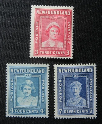 CANADA STAMPS MINT 1938 #246-48 "NEWFOUNDLAND-ROYAL FAMILY ISSUES" - Image 1 of 2