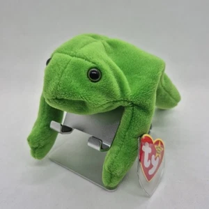 Peluche Ty Beanie Babies "Legs" la grenouille avec étiquettes (1993) - Photo 1/4