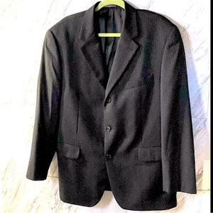 APT 9 pure new wool size 42S Men's Black striped blazer - Picture 1 of 10