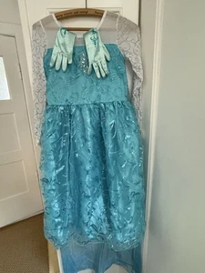 Kostüm Kleid, Elsa (von Anna & Elsa) Mit Handschuhen Verkleidung, Karneval - Bild 1 von 3