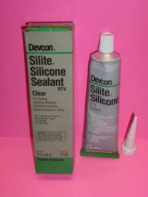 Devcon SELLADOR DE SILICONA SILITE RTV TRANSPARENTE #17100, 3 oz. TUBO Foto 1 de 2