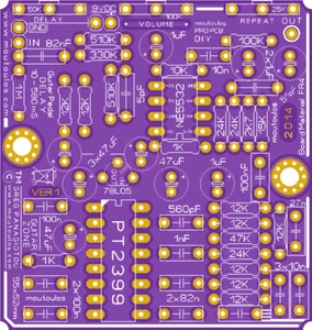 ReBoTe DeLay Gitarren-Effektpedal PCB Replik von moutoulos™ - Bild 1 von 8