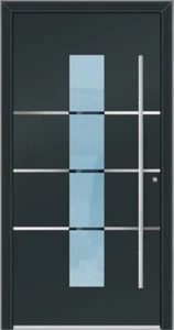 Beidseitig flügelüberdeckend ALUMINIUM Alu Haustür Schüco AT 100 05 RC2 auf Mass - Bild 1 von 8