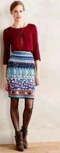 Anthropologie HWR Monogram Lama Line Sweater Peruvian Skirt XS - Bild 1 von 8