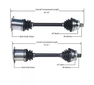 CV AXLE SHAFTS For 02-04 Audi A4 Quattro Sedan 1.8L 3.0L Automatic Transmission - Picture 1 of 7