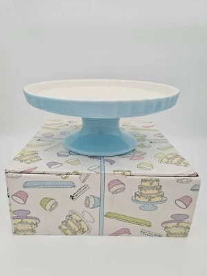 Maxwell & Williams Patisserie 23cm x 9cm Footed Cake Stand Blue With Box - image 1 of 3
