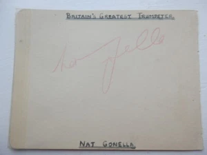 NAT  GONELLA    -  BANDLEADER    -  AUTOGRAPH - Picture 1 of 1