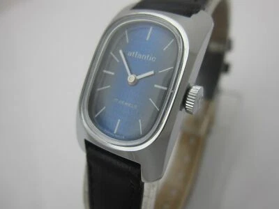 NOS NEW VINTAGE SWISS MADE MECHANICAL HAND WINDING WOMEN'S ATLANTIC WATCH 1960'S - Image 1 of 3