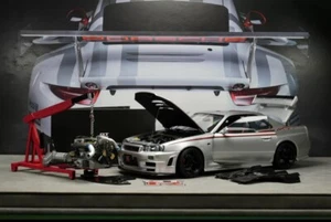 1/18 Motorhelix Nissan Skyline GT-R R34 Nismo Customized Silver LIMITED JDM - Picture 1 of 10