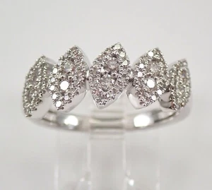 Alianza de aniversario de diamantes de oro blanco apilable tamaño 7,25 - Imagen 1 de 5