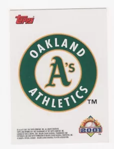 Adesivo logo squadra baseball TOPPS OPENING DAY 2001 OAKLAND ATHLETICS - Foto 1 di 1