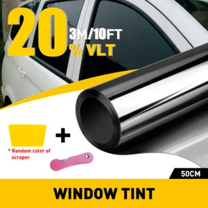 Window Tint One Way Mirror 20"in x 10'Ft Anti-UV Privacy Heat Car Home Office - Picture 1 of 8