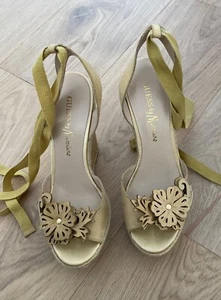 Guess By Marciano Mustard Yellow Green Colour Wedges. Size UK5 - Picture 1 of 5