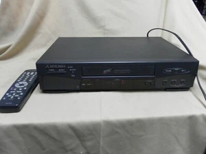 Mitsubishi HS-U446 VHS Video Cassette Recorder VCR & Remote & AV Cables SERVICED - Picture 1 of 10