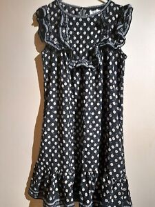 MAX STUDIO SLEEVELESS DRESS FRILL TOP AND BOTTOM SIZE SMALL  BLACK FLORAL