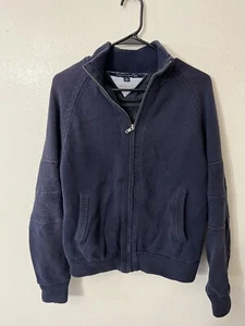 Tommy Hilfiger Men's S Jacket Navy Blue Full Zip Quilted Lined Collared Coat - Picture 1 of 5