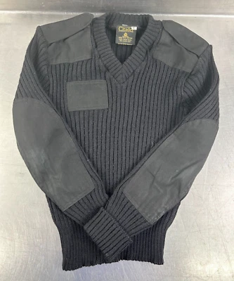 Vintage Citadel Mens Sz 36 100% Wool Black Military Sweater Made in Britain - Image 1 of 4