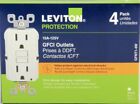 LEVITON GFNT1-4W 4-PACK GFI GFCI OUTLET 15A WHITE TOTAL 4PCS NEW