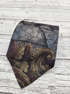 Corbata de seda CANALI Milano multicolor floral barroco patrón corbata de diseñador O235 - Imagen 1 de 7