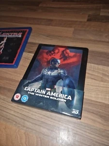 CAPTAIN AMERICA THE WINTER SOLDIER - UK LENTICULAR 3D + BLU RAY STEELBOOK - NEW - Photo 1/5