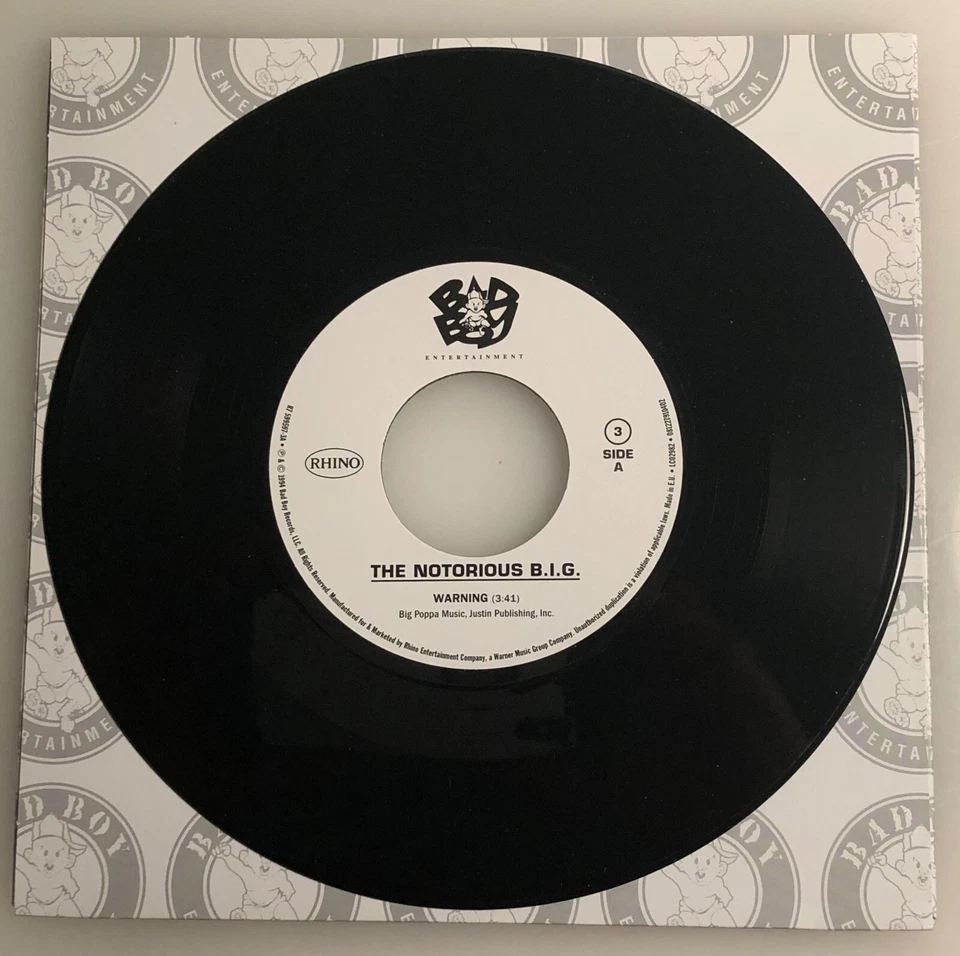 The Notorious B.I.G. / Warning & Ready To Die / Bad Boy 2019 45rpm / Mint - Image 1 of 4