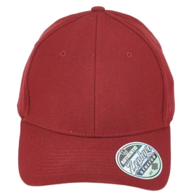 Gorra Zephyr Granate Ajuste Flexible Mediana/Grande M/L Curvada Bill En Blanco Lisa Elástica Foto 1 de 4