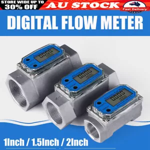 2025 Turbine Digital Diesel Water Fuel Flow Meter Oval Gear Flow Gauge 1/1.5/2in - Picture 1 of 11