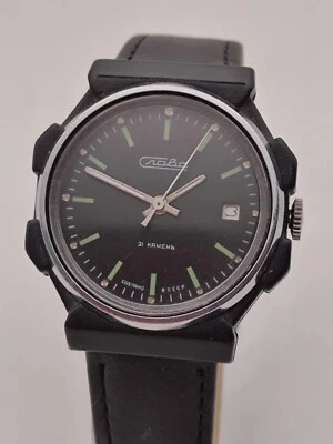 Soviet Vintage Watch Slava 21j  Case Plastic Mechanical USSR Men's Wristwatch - Image 1 of 4