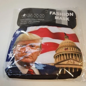 TRUMP Mask American Flag White House Patriotic Reusable Protection Face Cover - Picture 1 of 3