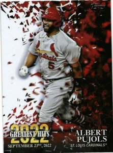 2023 TOPPS SERIE 1 - GRANDES ÉXITOS # 22GH-21 - ALBERT PUJOLS - CARDENALES - Imagen 1 de 2