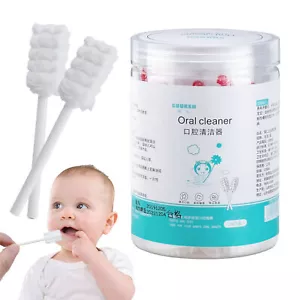 30PCS Baby Tongue Cleaner Gauze Baby Toothbrush Disposable Oral Cleaner Cleaning - Picture 1 of 12