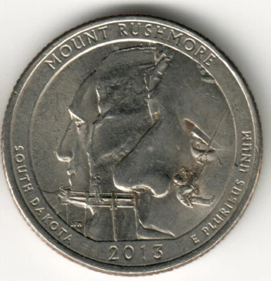 USA - 2013P - Washington ¼ Dollar - Mount Rushmore - Low Mintage - #8952 - Image 1 of 2