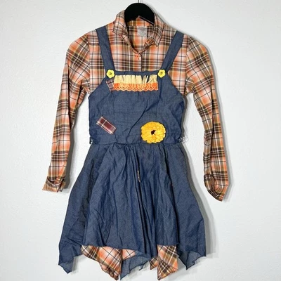 Spirit Halloween Espantapájaros Niño Disfraz Med 8/10 Parche a Cuadros Vestido General Niña Foto 1 de 4