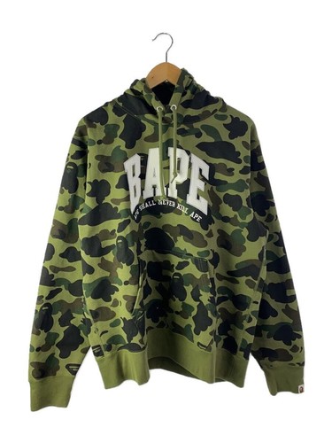 A BATHING APE (BAPE) Felpa con cappuccio A BATHING APE PULLOVER kaki XL usata