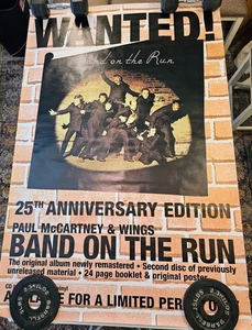 VINTAGE NEU UK POSTER PAUL McCARTNEY & WINGS BAND ON THE RUN 20"X30" (BEATLES) - Bild 1 von 3