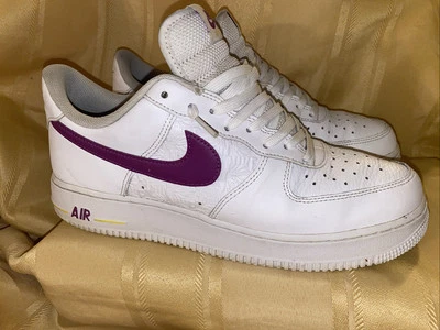 Nike Air Force 1 '07 Embossed Hoops - Lakers FJ4209-100 Size 10 - Image 1 of 4