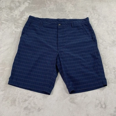 Shorts Footjoy masculino 38 azul xadrez azul frente chinos desempenho sólido esportes golfe - Imagem 1 de 4