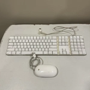 🔥 Apple Tastiera USB bianca cablata e mouse potente iMAC G5 set originale testato - Foto 1 di 13