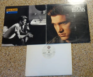 3 Record Lot -CHRIS ISAAK Heart Shaped World REPRISE Silvertone & Blue Hotel 12" - Picture 1 of 15