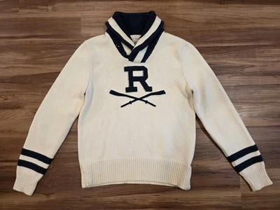 Suéter Cuello Chal Universitario Rugby Ralph Lauren Remo - Talla Mediana Foto 1 de 4