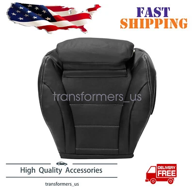 Кожаный чехол на сиденье водителя для Mercedes Benz C300 C350 2015-2021 годов выпуска черный - Изображение 1 из 4