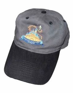 Walt Disney World Hat Happiest Place On Earth Gray and Black Dad Cap Adjustable - Picture 1 of 7