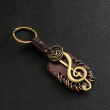 Porte-clés musicaux Wing Compass - porte-clés vintage en cuir porte-clés mode unisexe