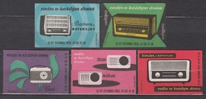 POLAND 1962 Matchbox Label Z#242/46 II set, Radio in every home (II). - Picture 1 of 1