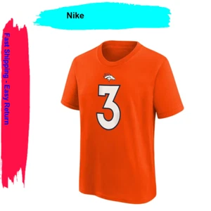 Nike Russell Wilson Denver Broncos Youth Tee, Orange, L - Picture 1 of 3