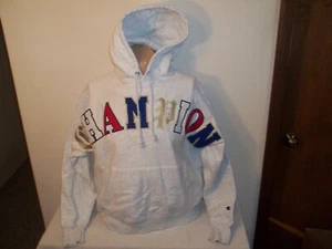 CHAMPION REVERSE WEAVE SPELL-OUT LETTERS HOODIE HOODED SWEATSHIRT Large - Picture 1 of 11